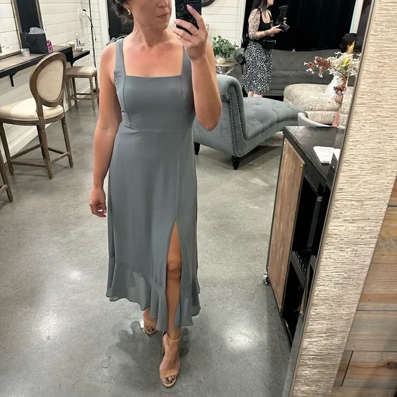 Show Me Your MuMu | Dresses | Clair Midi Chiffon Dress Deep Sage Show Me  Your Mumu | Poshmark